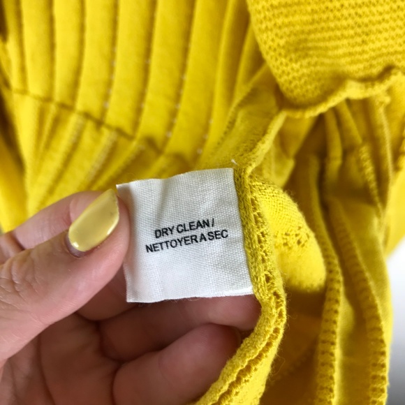 Anthro Guinevere Yellow Cardigan Large - Picture 4 of 8